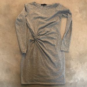 Grey sweater dress